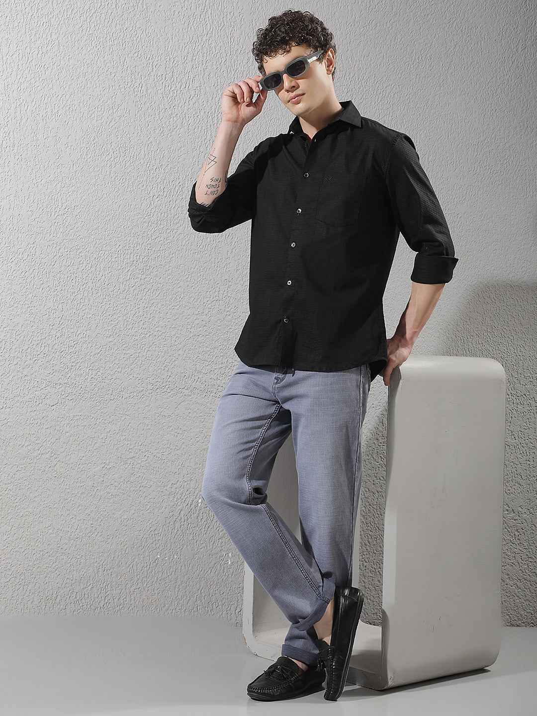 Smoke Grey Straight Jeans