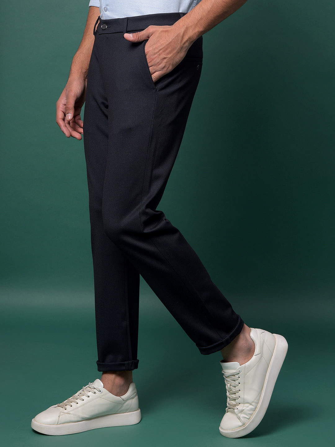 Black Knit Comfort Trousers
