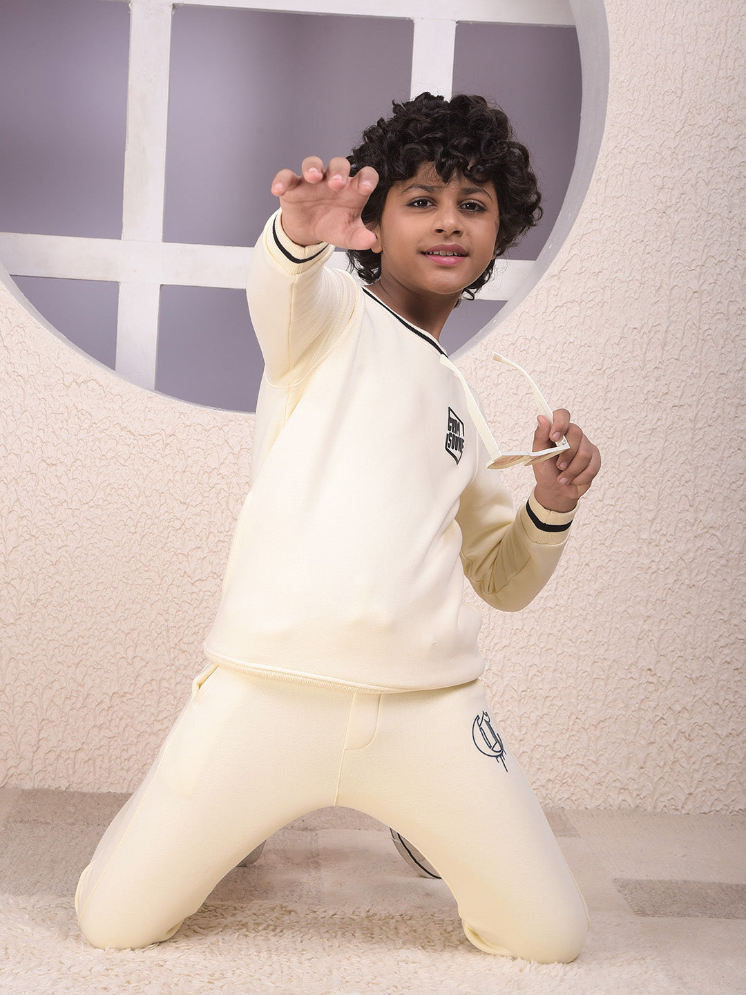 Cream Joggers with Relaxed Urban Comfort