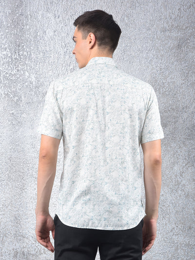Grey Printed 100% Cotton Shirt
