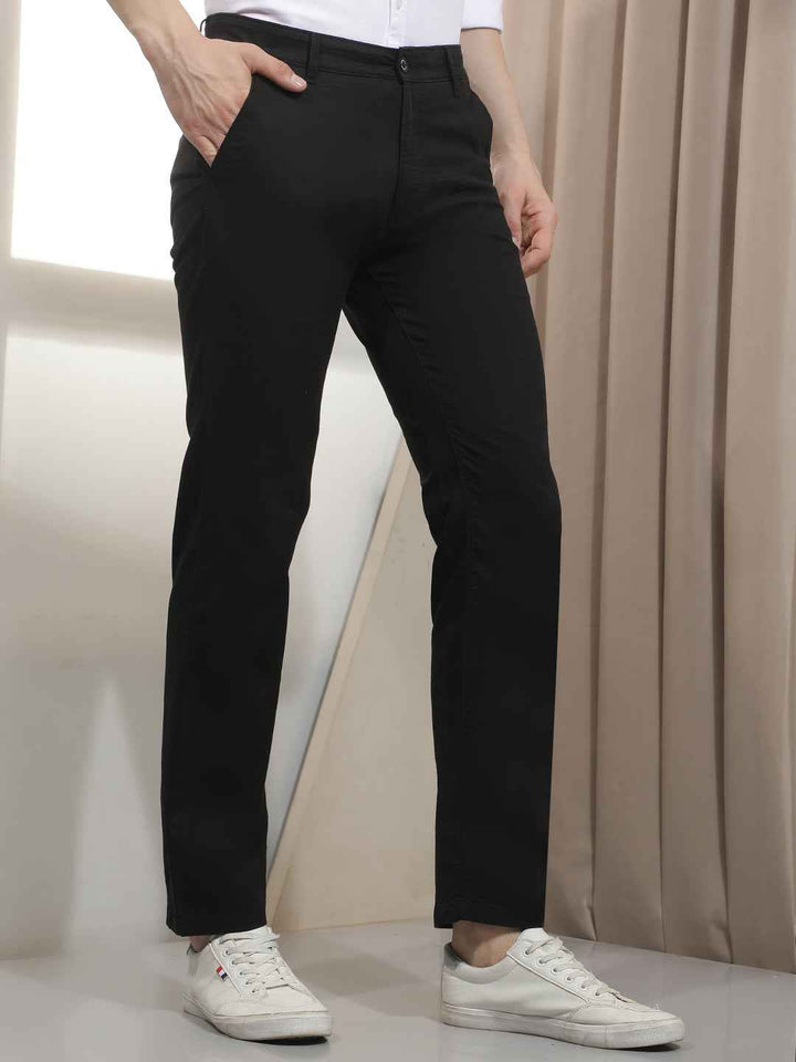 Black 100% Cotton Trousers