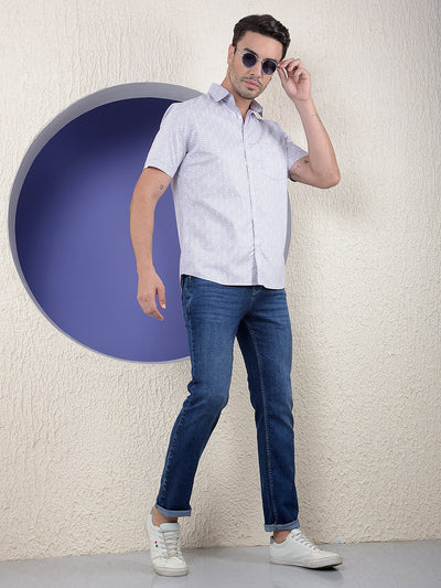 Purple Soft-Tone Pattern Shirt