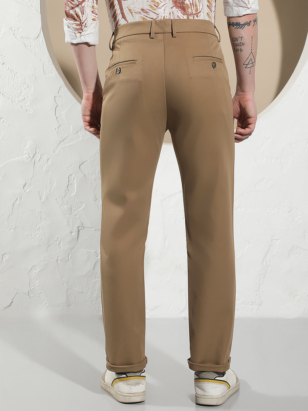 Modern Urban Tan Khaki Trousers