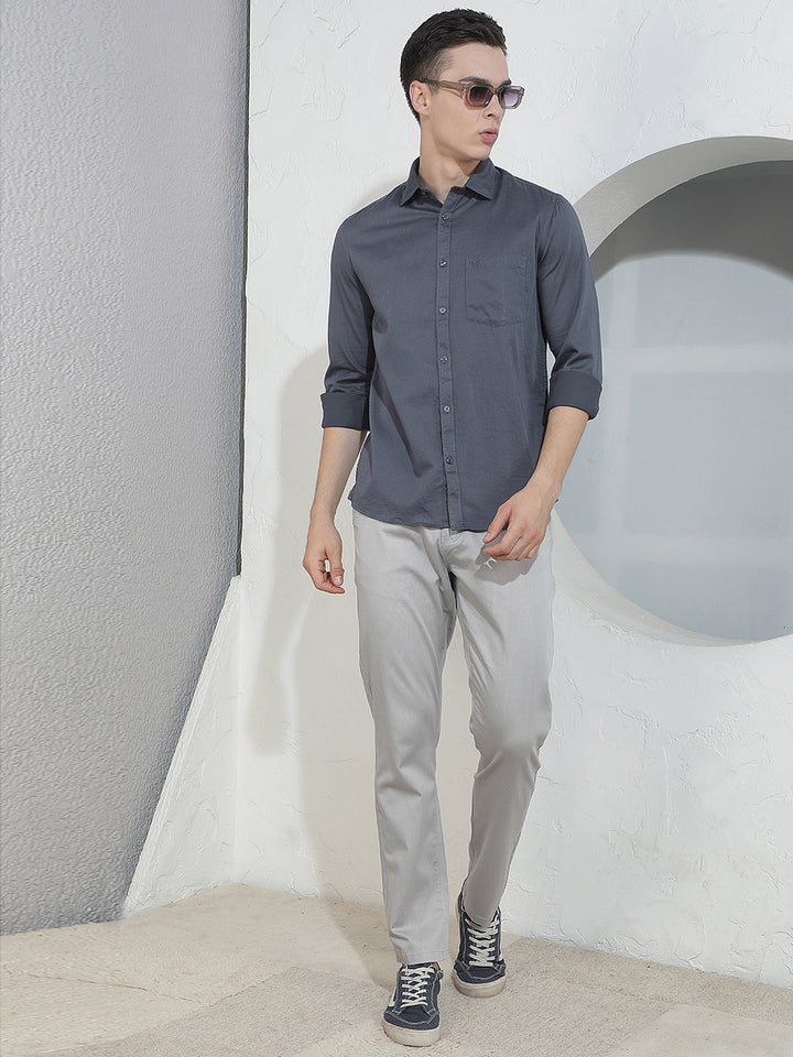 Contemporary Coastal Teal Teal Blue Shirt