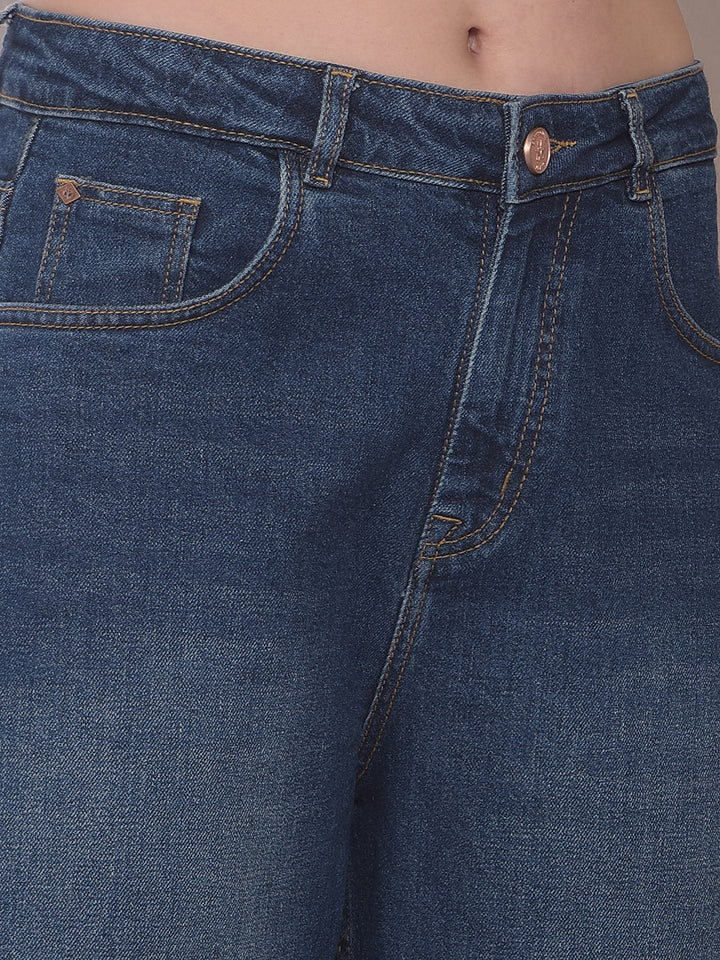 Blue Barrel Fit Jeans