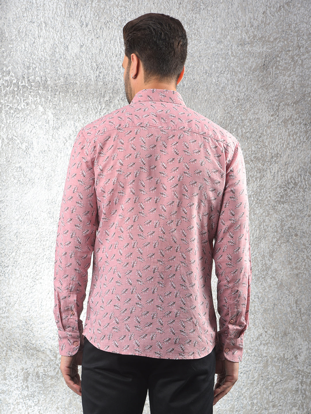 Pink Printed Shirt-Men Shirts-Crimsoune Club