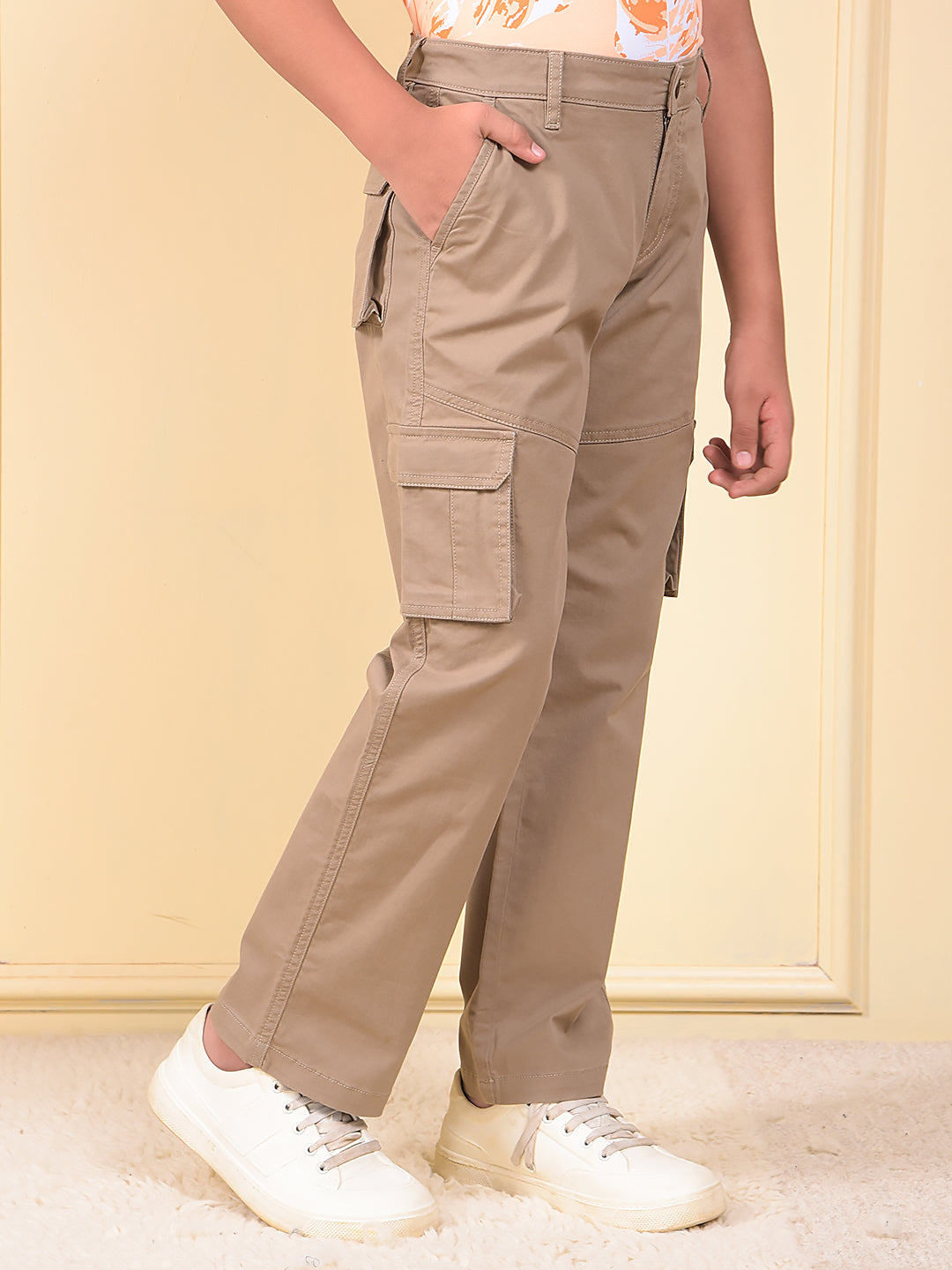 Khaki Cargo Trousers