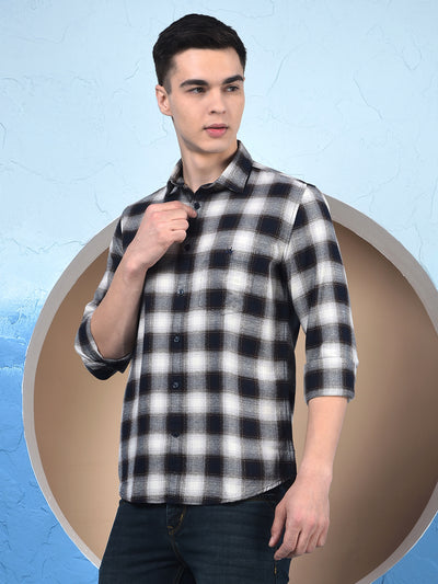 Blue Checked 100% Cotton Shirt