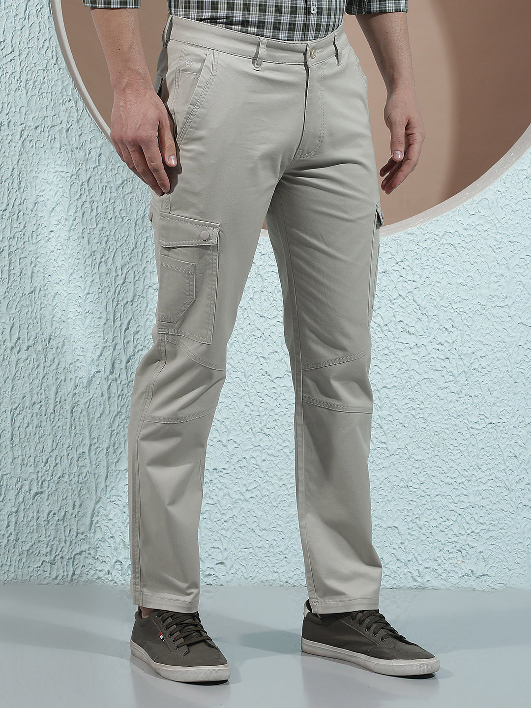 Tailored Dune Beige Cargo Trousers