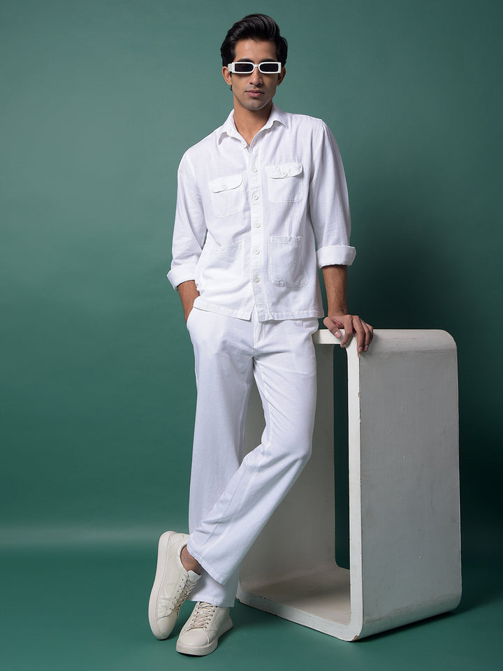 White Linen Trousers