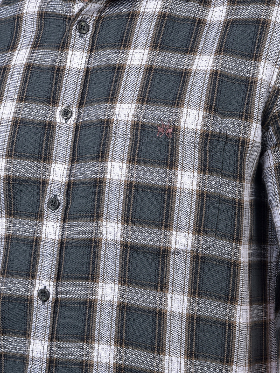 Green Checked 100% Cotton Shirt