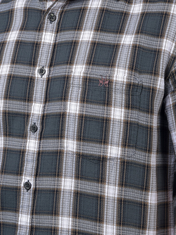 Green Checked 100% Cotton Shirt