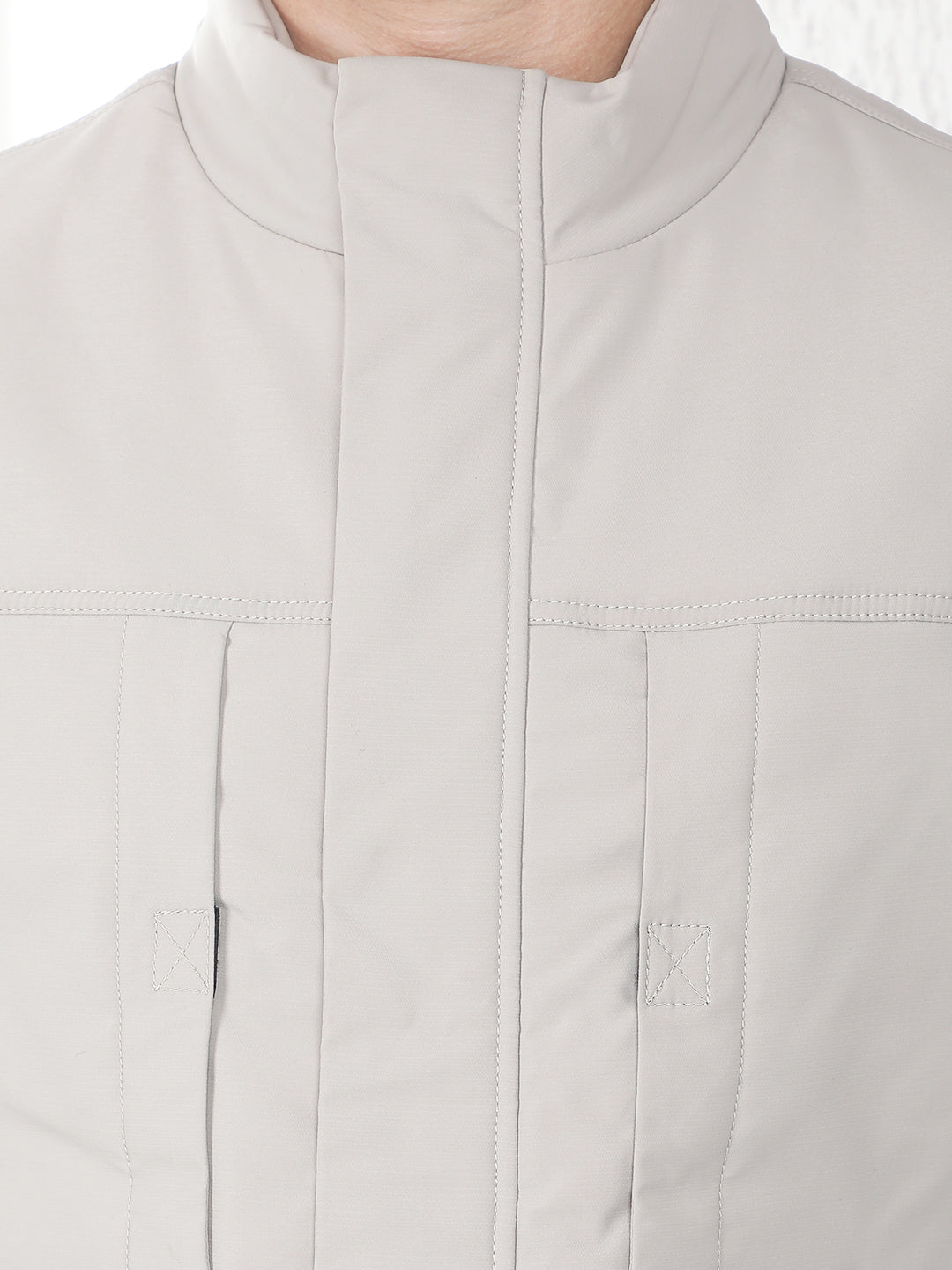 Beige Utility Sleeveless Jacket