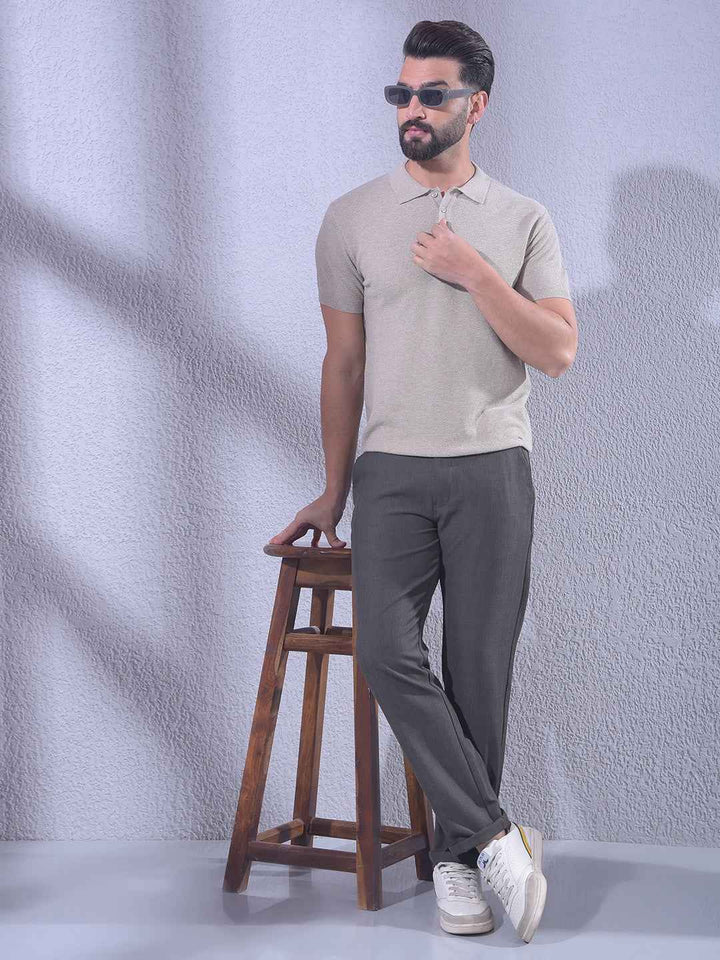 Creamy Beige Classic Polo T-Shirt