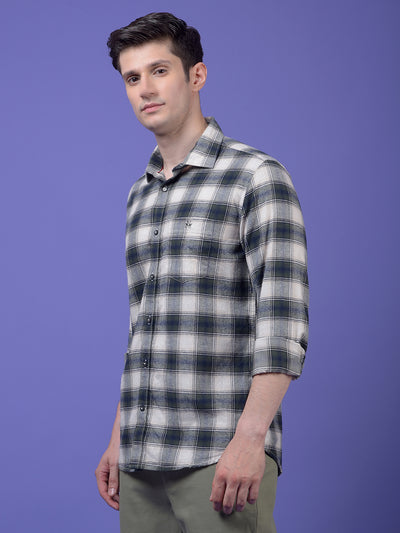 Green Checked 100% Cotton Shirt
