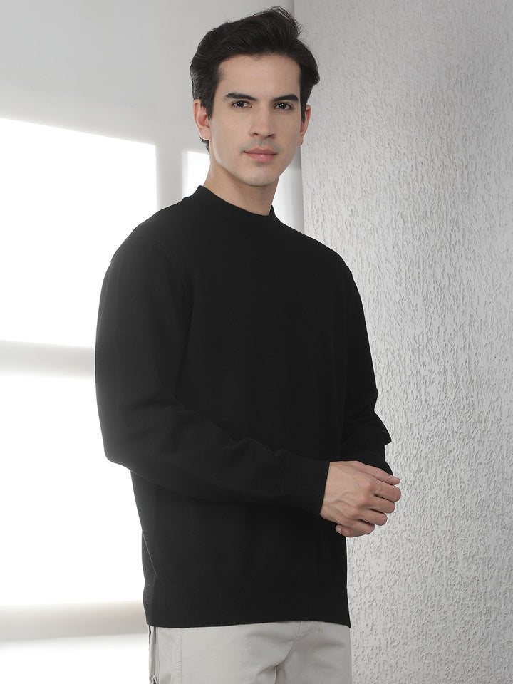 Black Round Neck Sweater