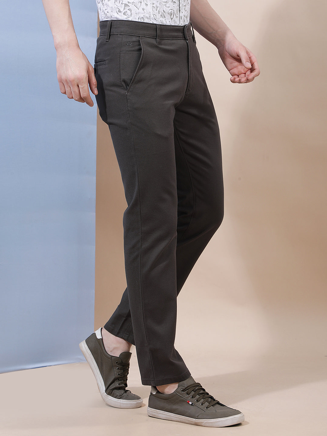 Luxe Forest Olive Straight Trousers
