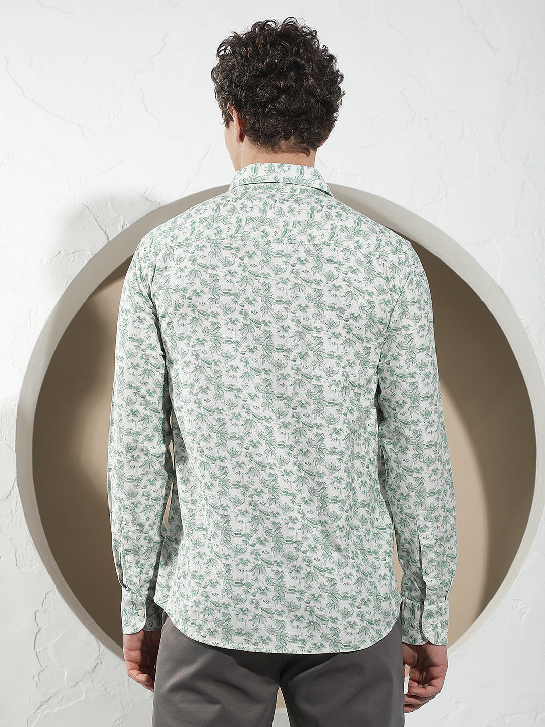 Green Floral Print Shirt