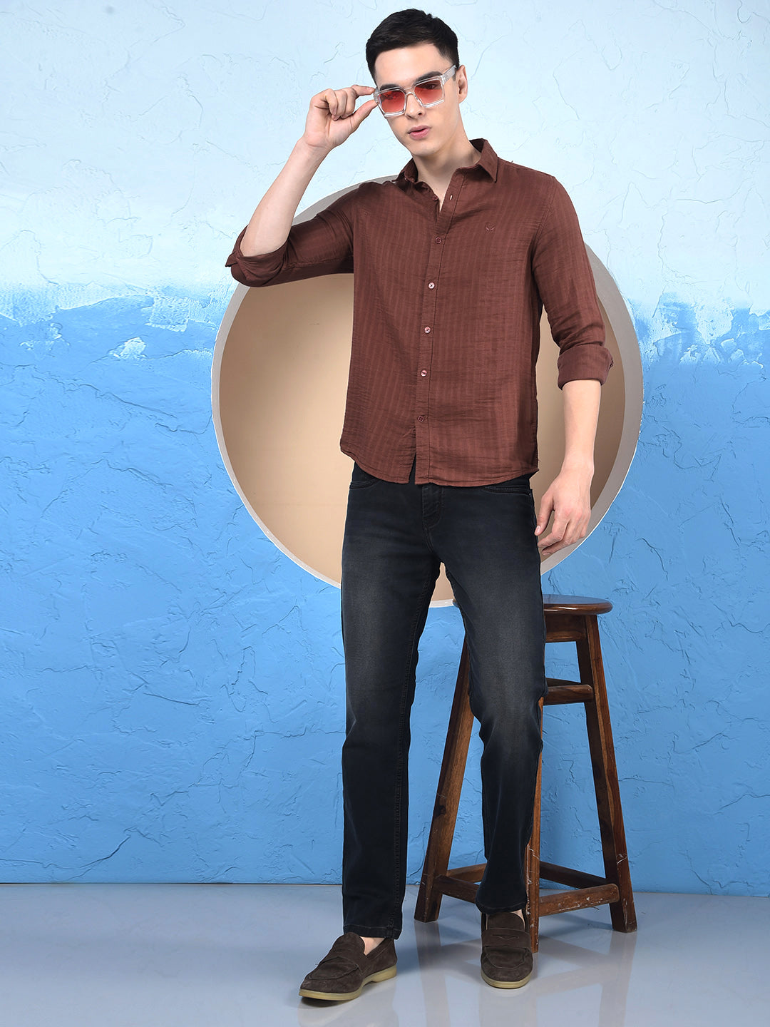 Chestnut Stripe Elegance Shirt