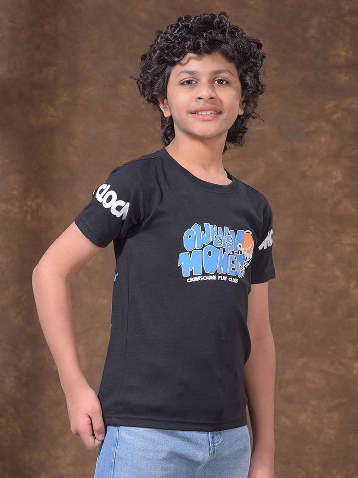 Black Graphic Print T-Shirt