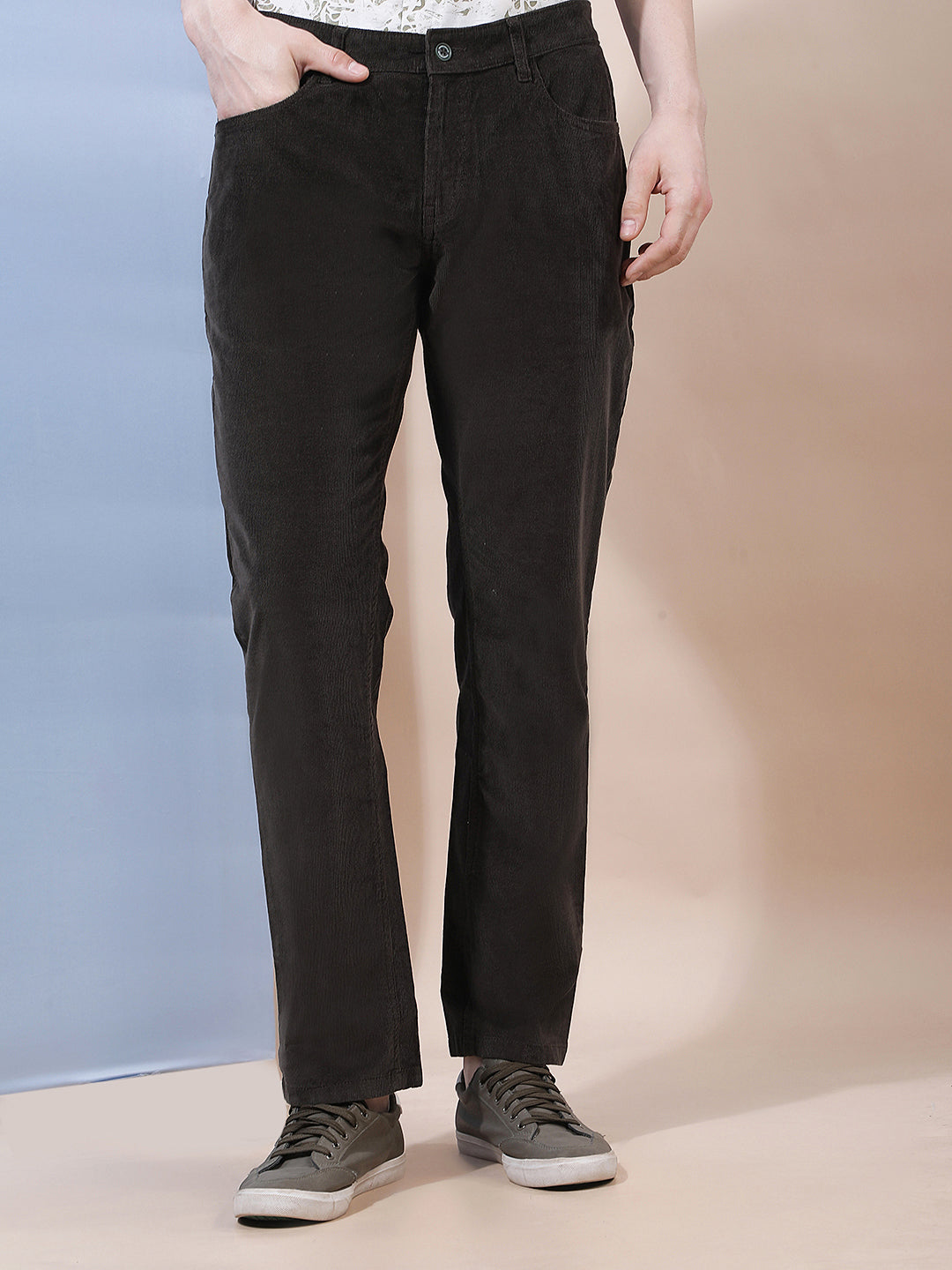 Modern Forest Olive Corduroy Trousers