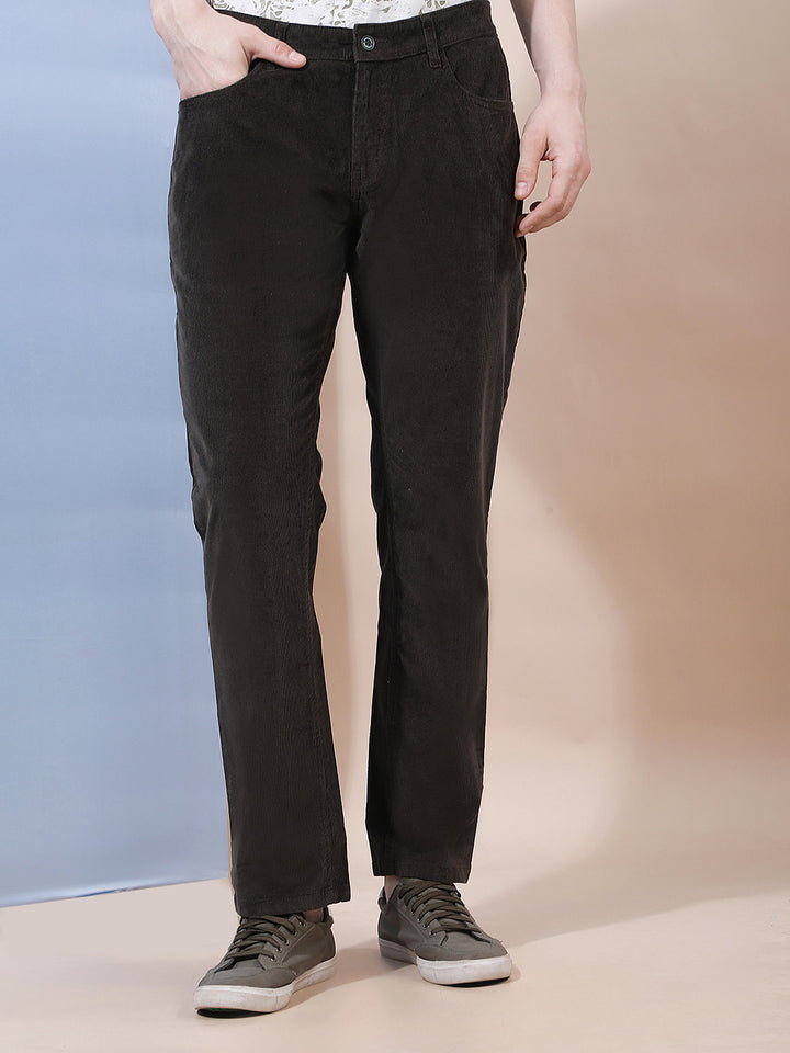 Modern Forest Olive Corduroy Trousers