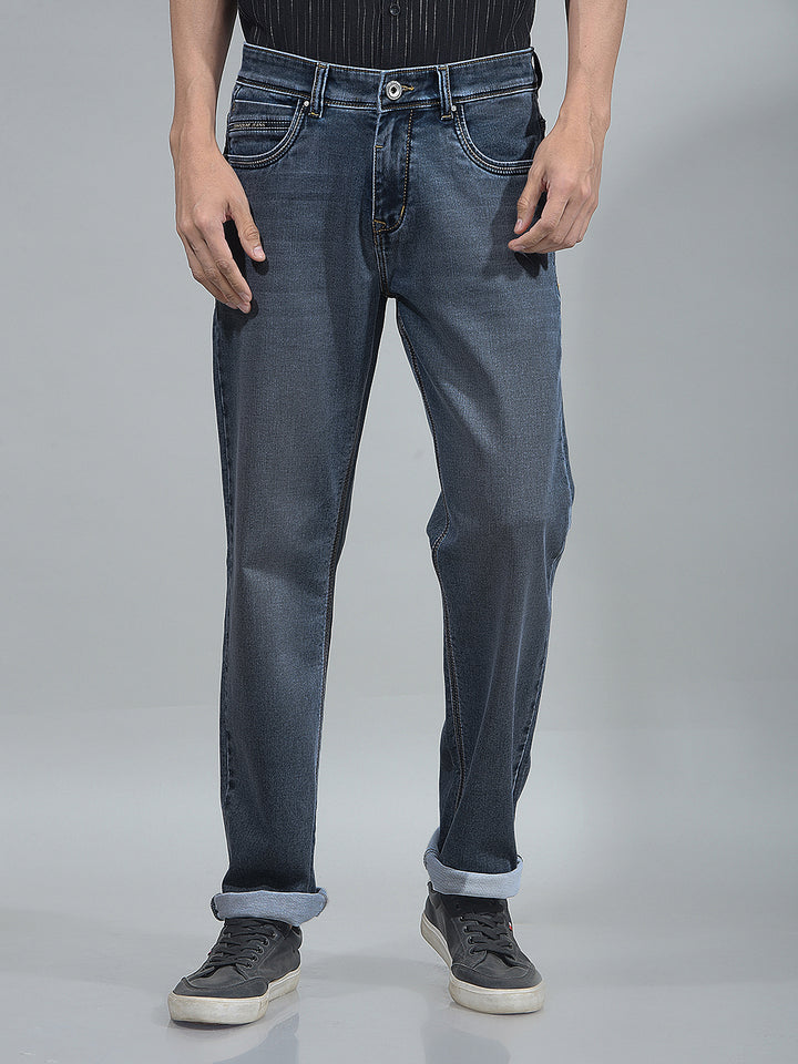 Indigo Blue Straight Jeans