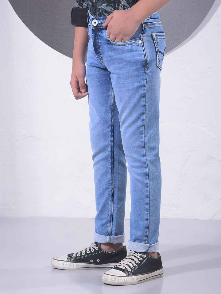 Sleek Blue Chic Jeans