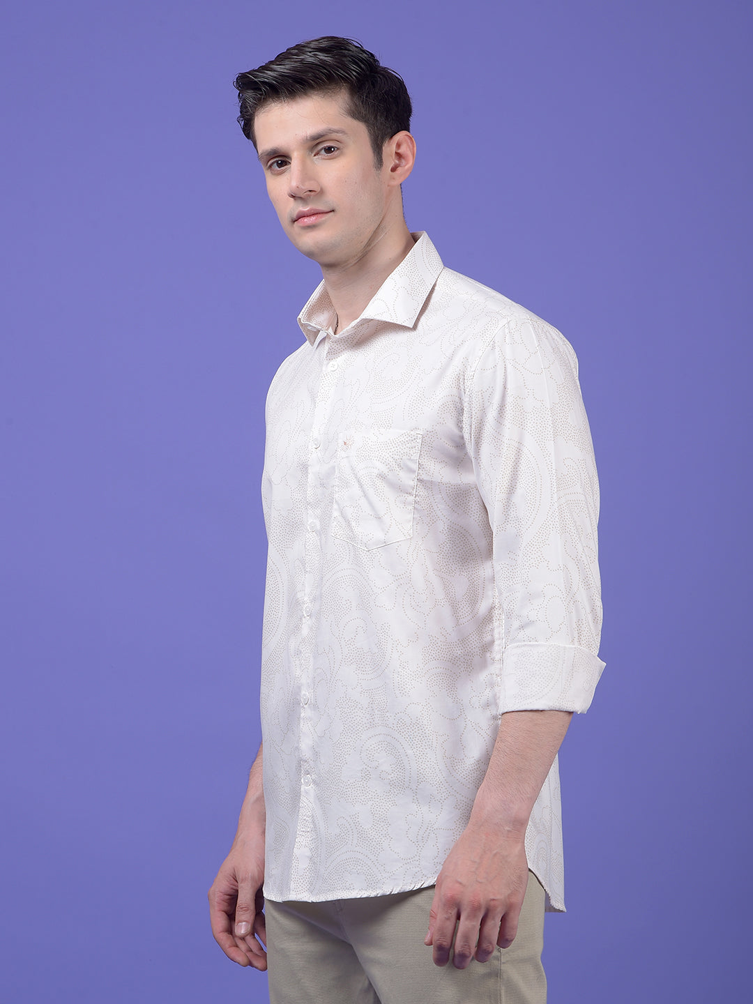 White Printed Shirt