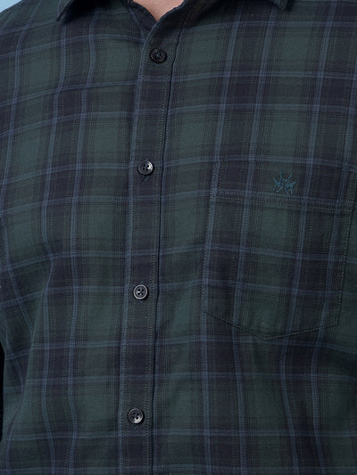 Green Checked 100% Cotton Shirt