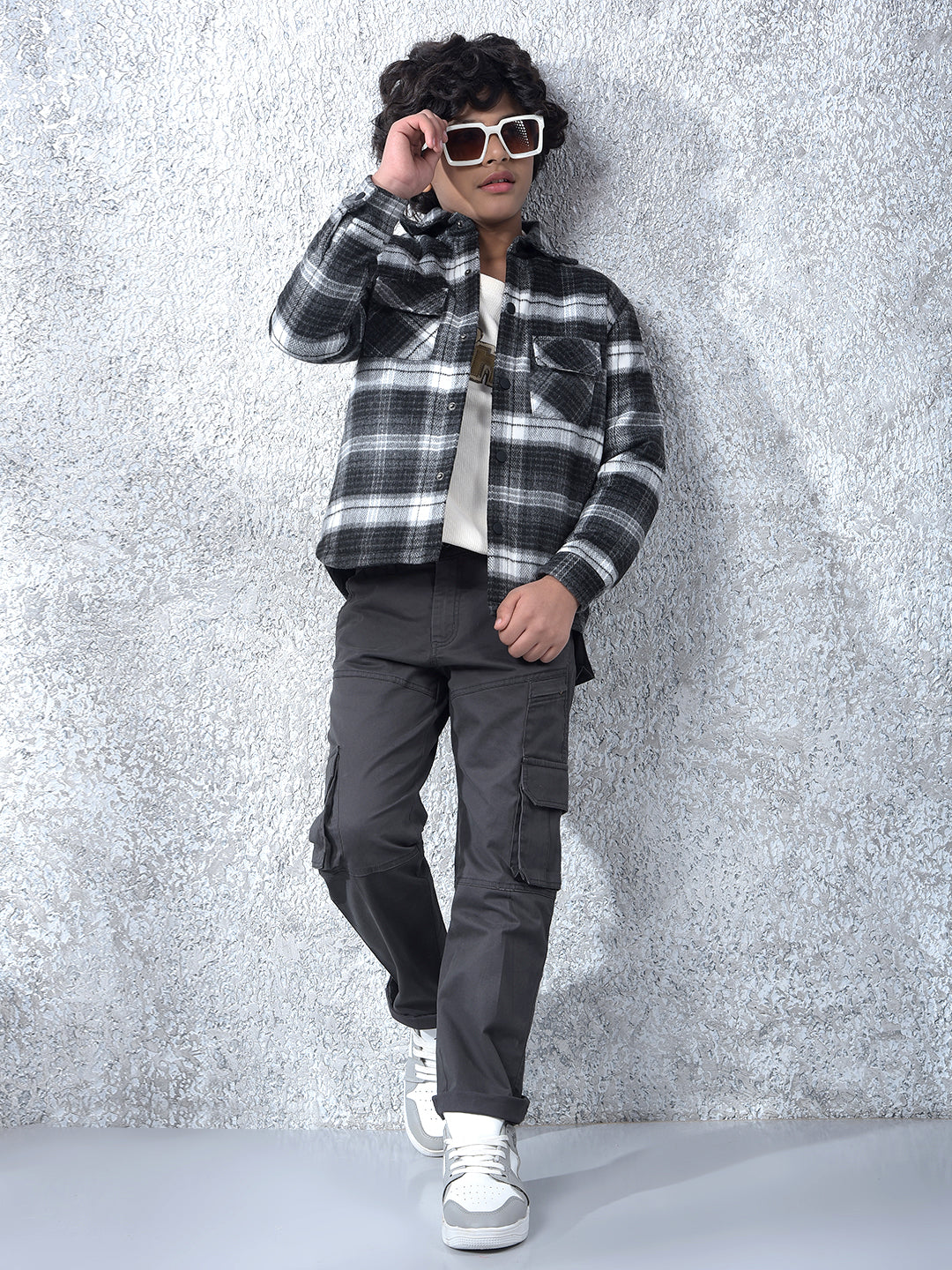 Black Baggy Cargo Trousers