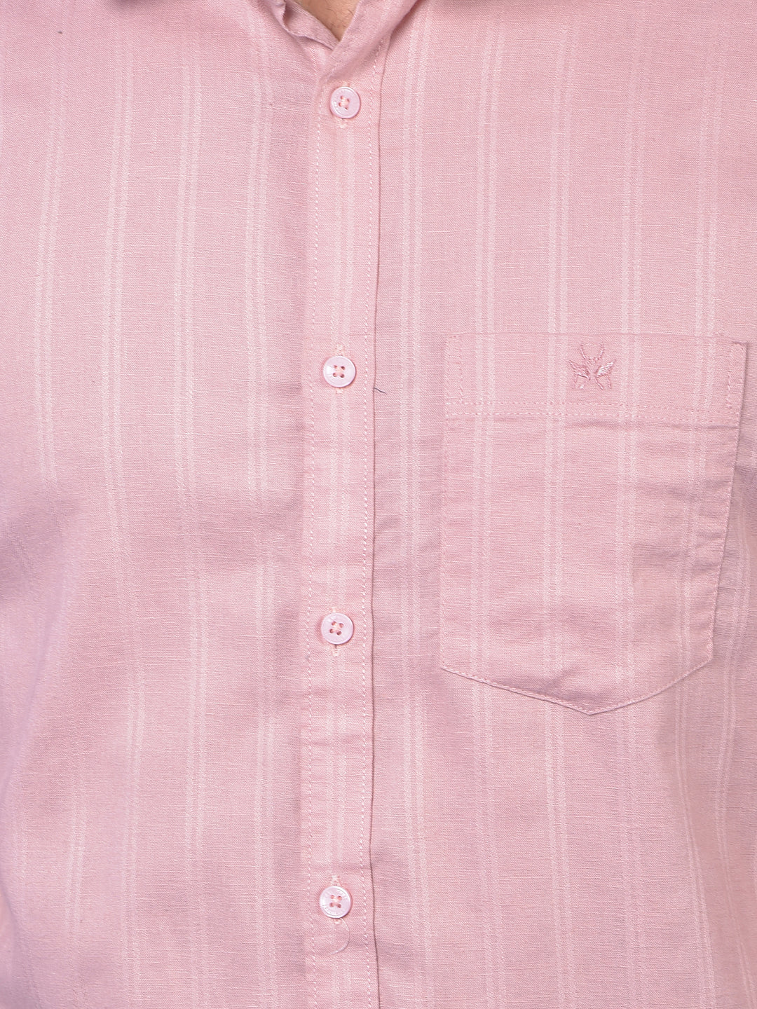 Pink Vertical Stripes Shirt