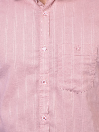 Pink Vertical Stripes Shirt