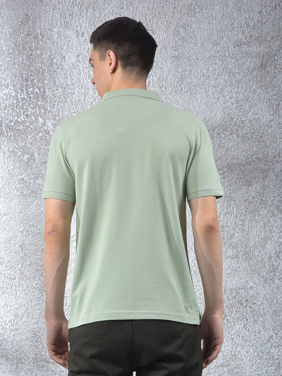 Green Polo Neck T-Shirt