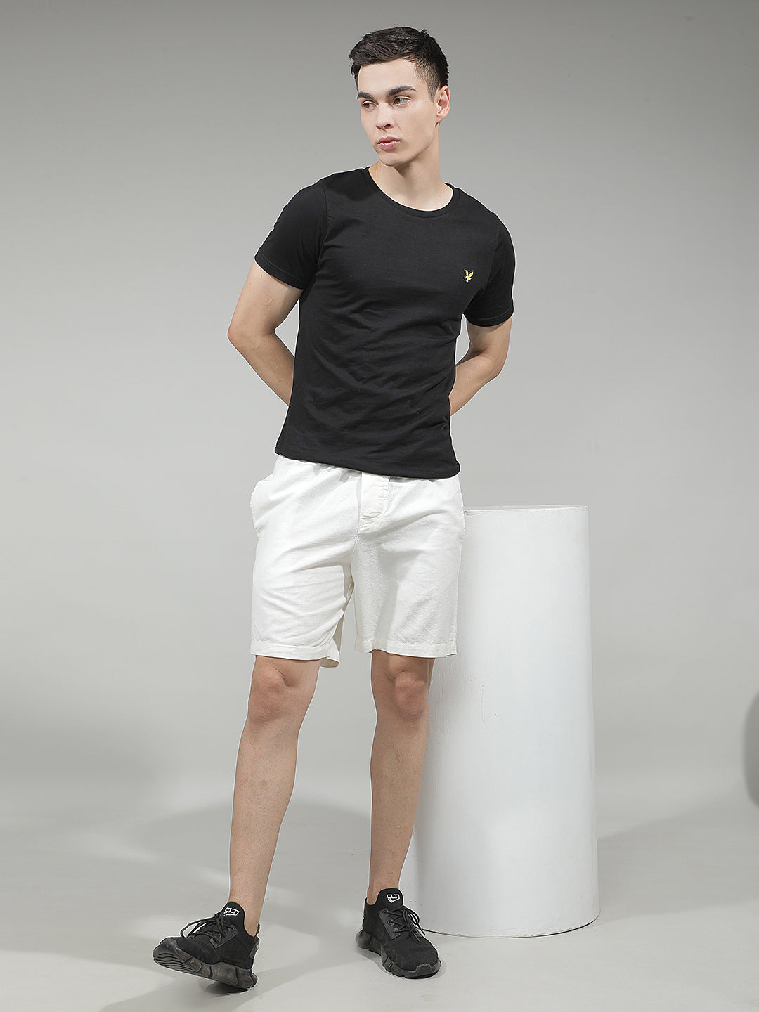Tailored Crisp White Linen Shorts
