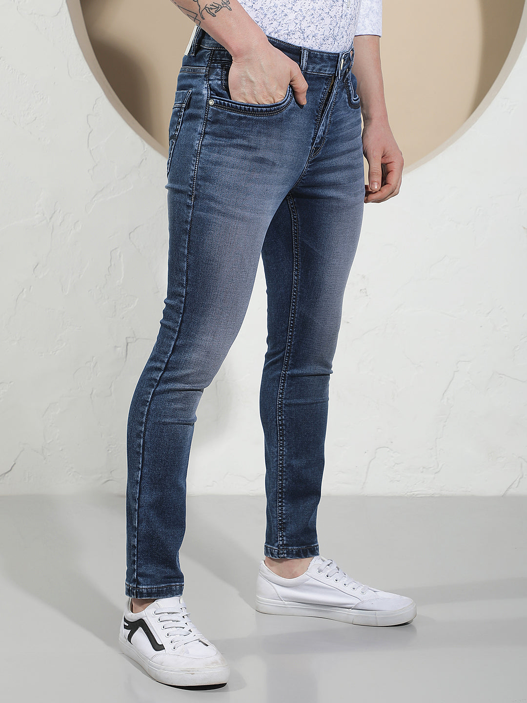 Relaxed Cobalt Blue Skinny Jeans