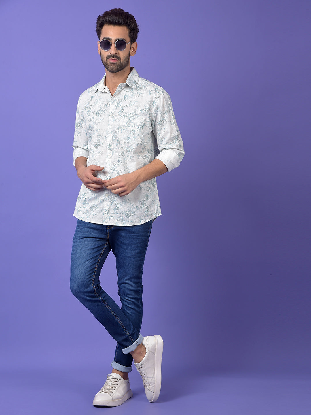 Green Printed Shirt