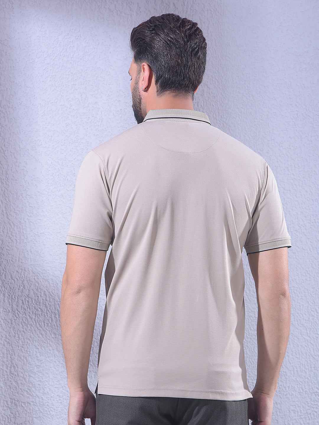 Grey Polo Neck T-Shirt