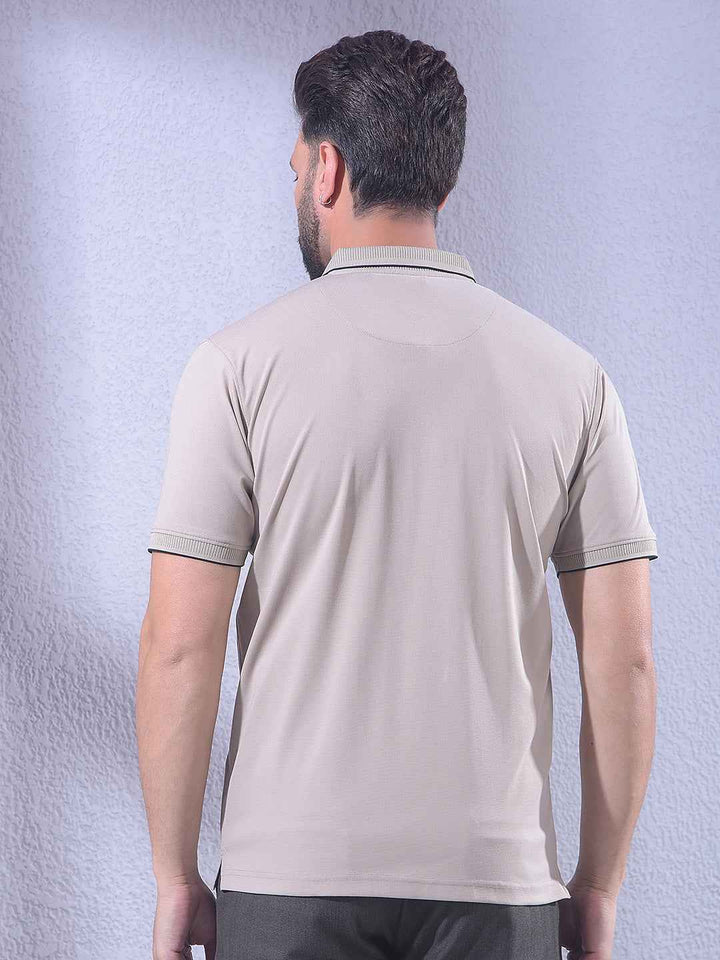 Grey Polo Neck T-Shirt