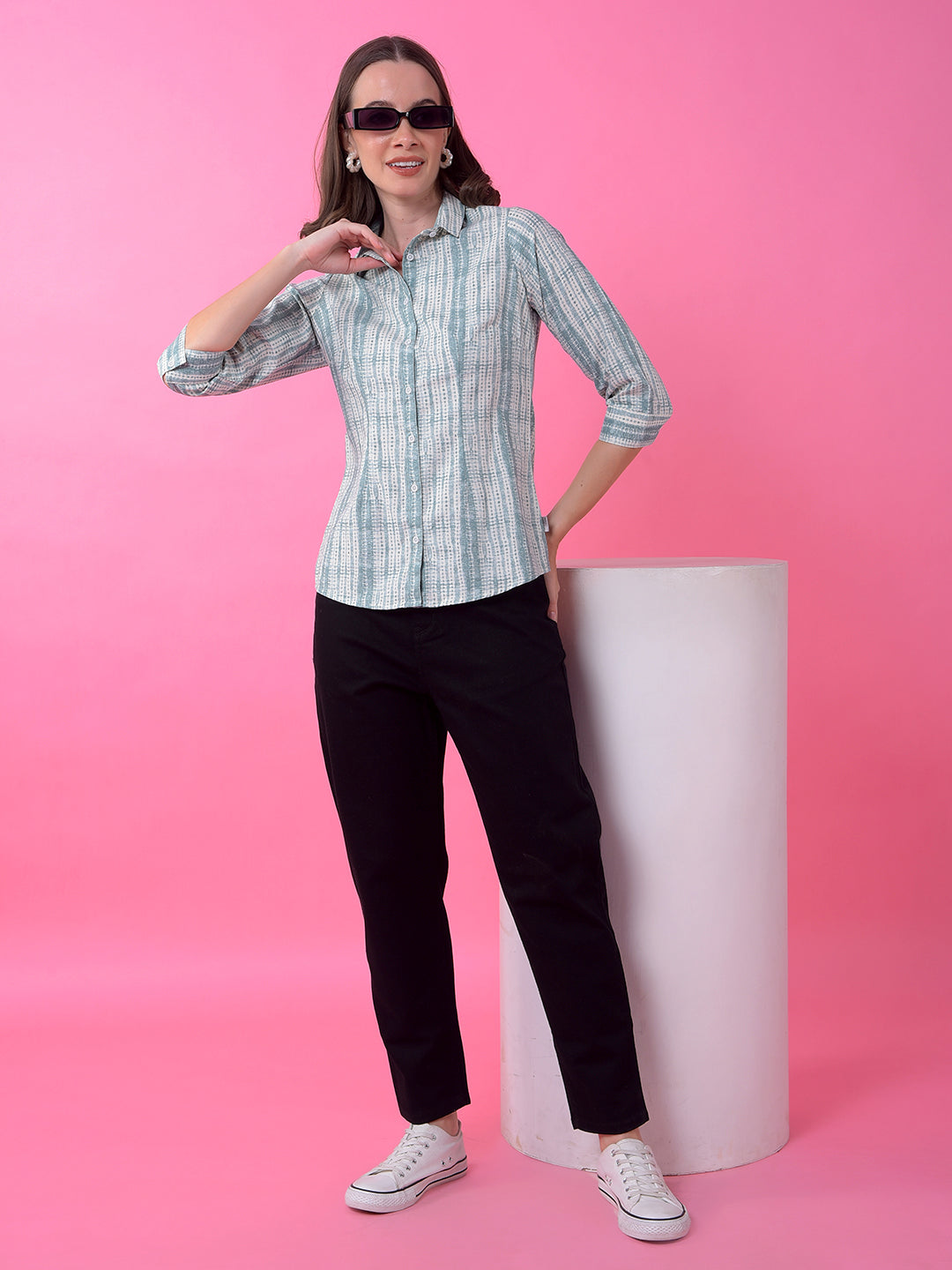 Green Printed Shirt