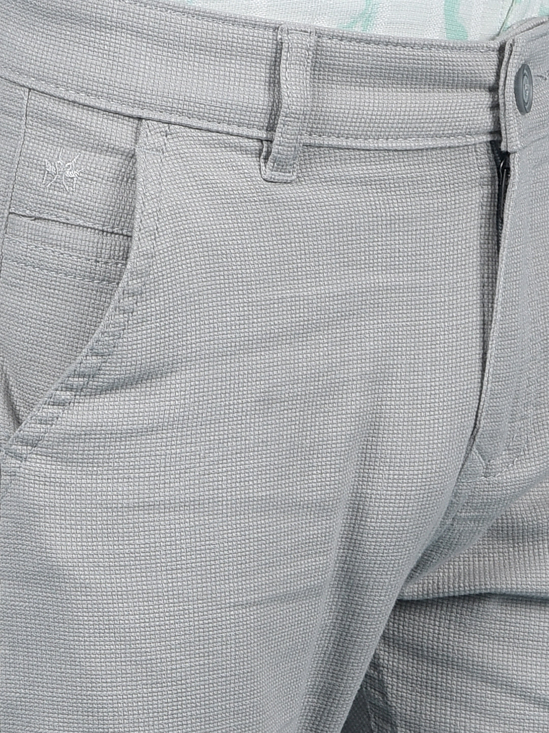 Grey Printed Trousers