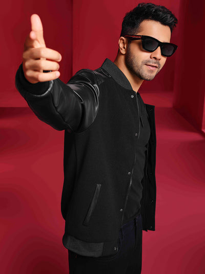 Sleek Urban Varsity Shacket-Men Shackets-Crimsoune Club