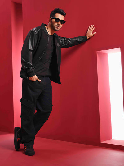 Sleek Urban Varsity Shacket-Men Shackets-Crimsoune Club