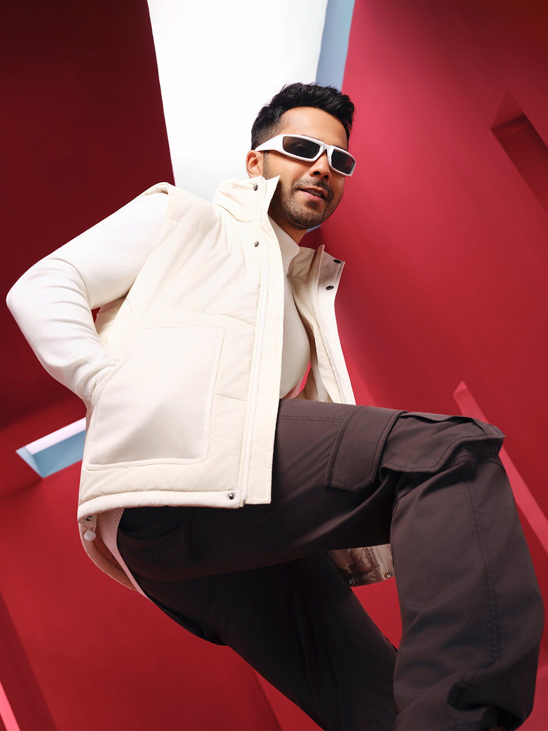 Urban Dark Grey Cargo Trousers-Men Trousers-Crimsoune Club