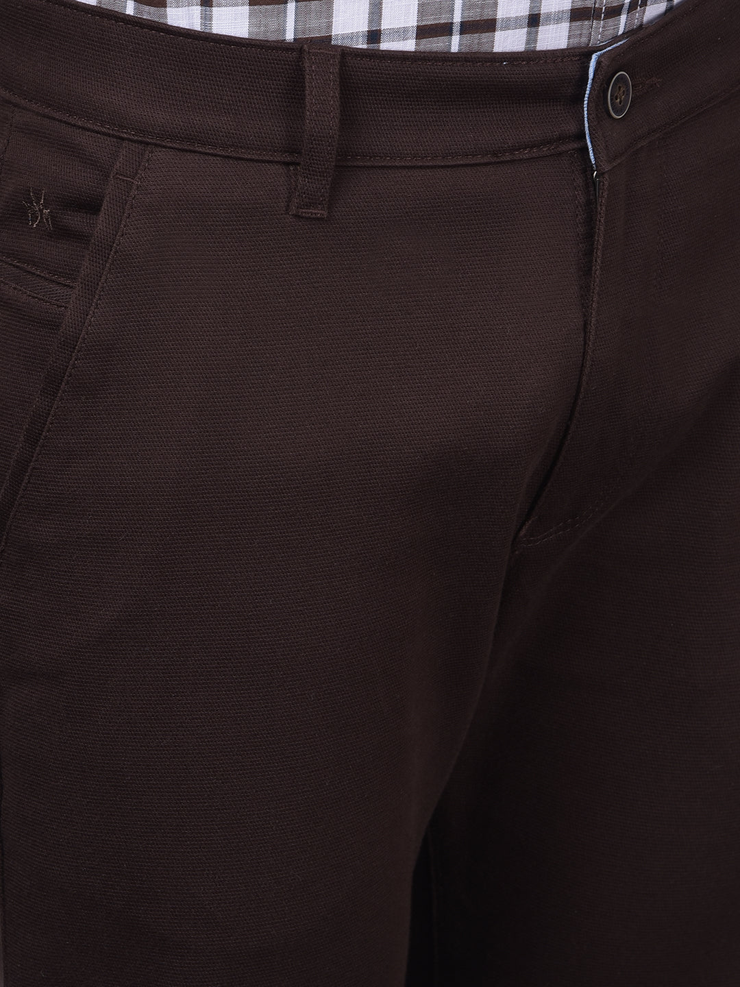 Brown Chinos Trousers-Men Trousers-Crimsoune Club