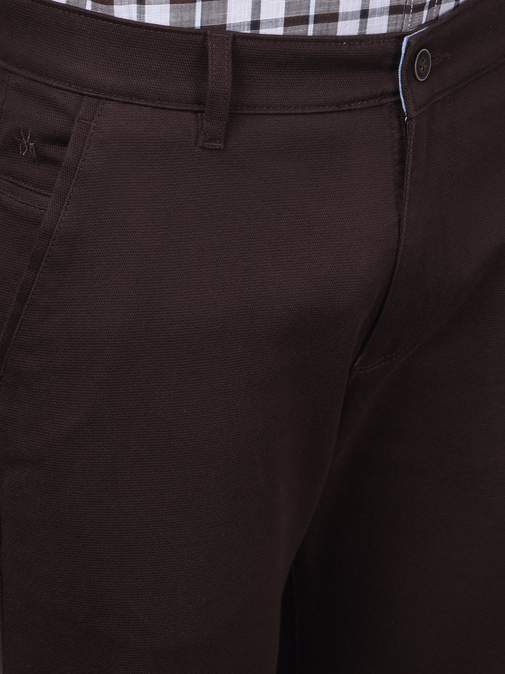 Brown Chinos Trousers-Men Trousers-Crimsoune Club