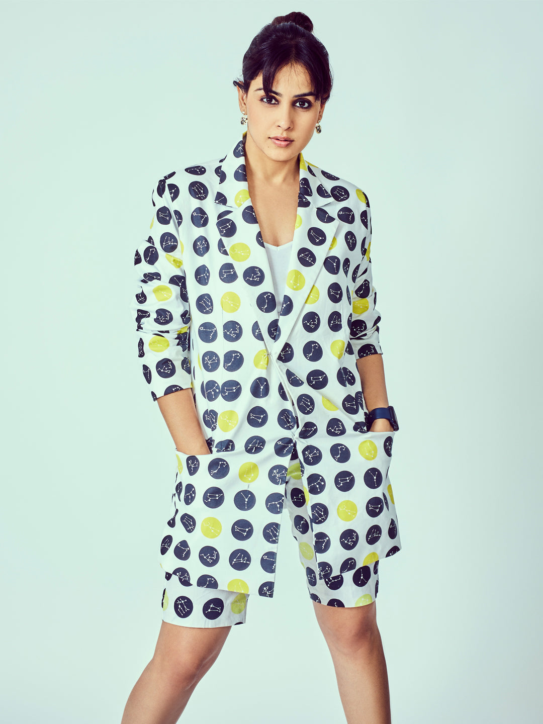 Nikhil Thampi Neon Polka Blazer - Women Blazer