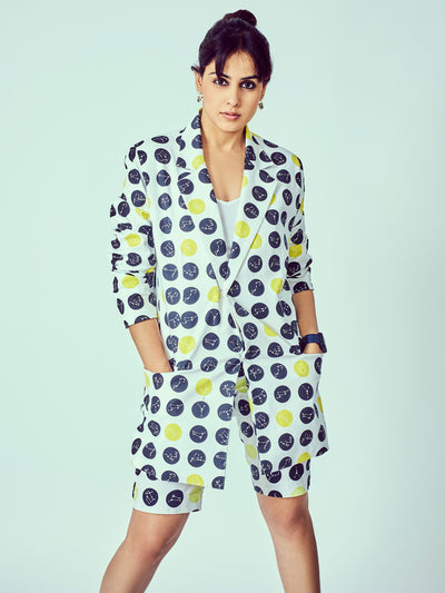 Nikhil Thampi Neon Polka Blazer - Women Blazer