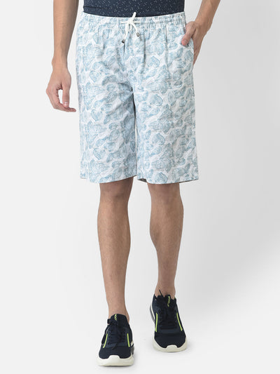 Cotton Shorts in Floral Print 