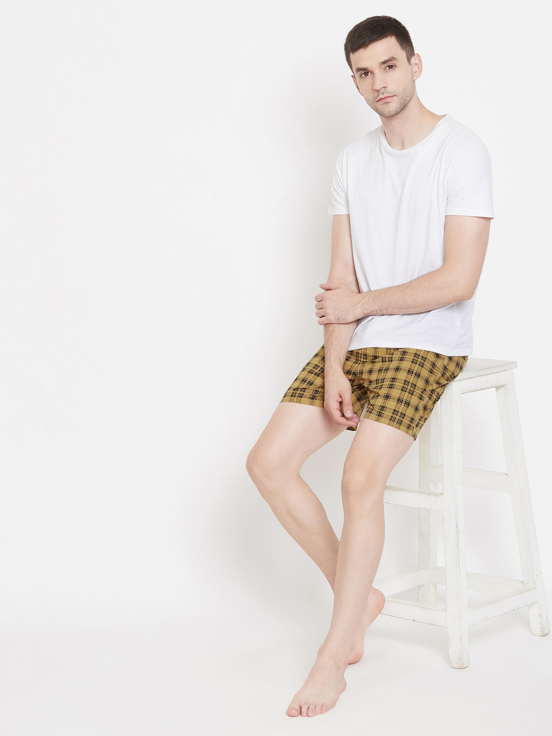 Red & Yellow Checked boxers - Men Boxers
